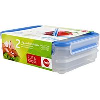 Emsa Clip & Close Contenitore per Affettati, Rettangolare, Plastica, Trasparente, 22.5x16.3x7.4 cm