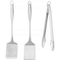 Set utensili barbecue Mustang acciaio inox argento 0.5kg