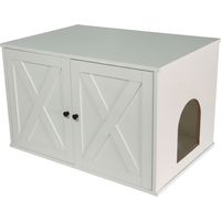 Armoire à litière pour chat avec entrée latérale et séparateur