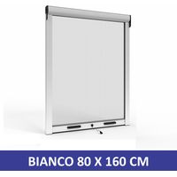 ZANZARIERA SKERMOLINE A RULLO RIDUCIBILE VERTICALE ARIES 80X160CM BIANCO (07172)