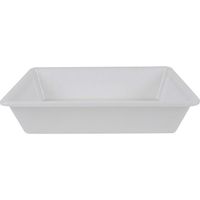 10 l weißer Lebensmittelbehälter aus Polypropylen, 40 x 30 x 10 cm STEFANPLAST