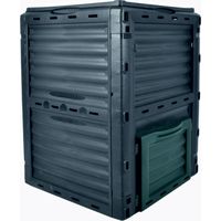 Werka Pro – Composteur de jardin 300 L – Polypropylène noir – Dimensions L 61 x P 61 x H 83 cm – Recyclage déchets organiques
