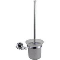 DianHydro Diosa Porta scopino a parete in metallo cromo e vetro accessori per il bagno