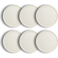 Lot de 6 assiettes plates en grès 27cm, SNOWSTACK