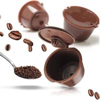 Lot de 3 capsules de café réutilisables pour machine Nescafe Dolce Gusto - Compatibles avec les dosettes filtrantes