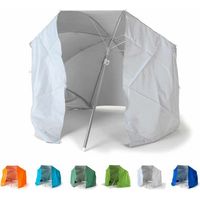 Ombrellone mare portatile molto leggero alluminio spiaggia tenda 160 cm Piuma - Bianco