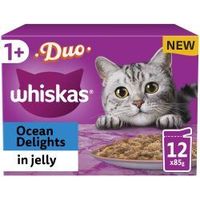 Whiskas 1+ Duo Ocean Delights Adult Wet Cat Food Pouches in - 85g - 811966