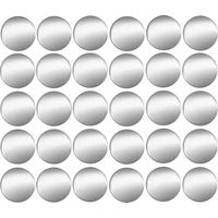 Cyclingcolors – Lot de 30 caches vis adhésifs autocollants 20mm – Couleur gris aluminium chromé brillant – Pour meubles tables et chaises