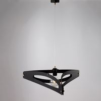 Suspension Onyx Diffuseur Laser, Fer Noir, Finition Laiton Bruni, Câble Orientable, 1 Lumière D.51 Cm, Style Vintage