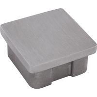 Economy Endkappe Abdeckkappe eckig für Rohr ø 50x50x2,0mm, Edelstahl geschliffen