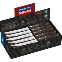 Cuchillos de asado polywood castaño 12,7 cm expositor 60 uds