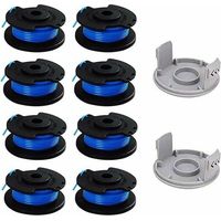 Accessoire pour coupe-bordure , 10 Paquets Bobine de Rechange pour Coupe-bordure pouce pour Ryobi , Compatible Avec Ryobi One + AC14RL3A, Coupe-fil Sans Fil , 8 Bobines + 2 Capuchons de Coupe