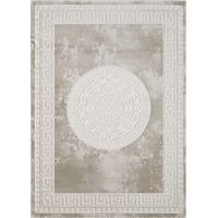 Tapis oriental 80x300 marron et beige rectangle motif ancestral LYN7 ALAN