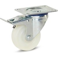 Roue pivotante freinée - MESO - Nylon - Platine - 80mm - 150kg
