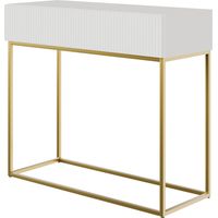 Selsey VELDIO - Console - 90 cm - bianca con piedini dorati