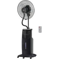 Ventilateur nébuliseur Tanica 90W 3,1L télécommande 5m minuterie 12h oscillation 70° 3 vitesses 3 fonctions rotation antihoraire Nero 44,5x135cm