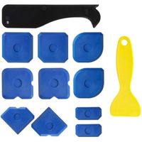 12 Pièces Lisseur Joint Silicone, Grattoir à Déjointer Carrelage, Outil de Lissage et Enlèvement de Joint Silicone pour Cuisine, Salle de Bain et Résine Acrylique