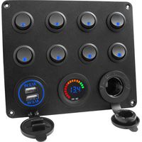 Commutation Gang avec Double USB et Affichage pour Bateau Camping Car Prise de Bricolage Intelligente