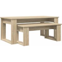 vidaXL Ensemble de tables basses 2 pcs Chêne Sonoma Bois d'ingénierie