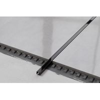 Acier inoxydable U-profil de liaison au sol pour carreaux 1cm x 244cm - noir brillant