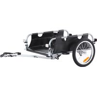 VEVOR Remorque de velo, capacite de charge de 45 kg, chariot de velo, rangement compact pliable avec attelage universel, housse etanche, roues de 406 mm, pour les roues de velo de 558,8 mm a 711,2 mm