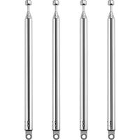 4 Pièces 55cm 7 Sections Antenne Télescopique, Antenne Télescopique Portable FM, Antennes Radio FM Télescopiques Portables, pour TV Dab AM/FM Réception Stéréo