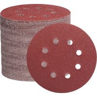 105PCS 125mm Sanding Discs, 8 Hole Sandpaper Sanding Discs Ideal for Sanding/Polishing for Orbital Sander (Grit 40/60/80/150/240/320/600)