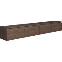 Selsey BEMMI -Mueble de TV suspendido con 2 puertas -200 cm -nogal de Wisconsin