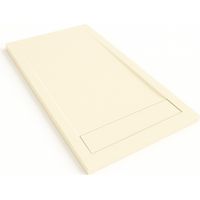 Duschwanne Bidai mit Rahmen Farbe Creme RAL 1013 80x120cm Abdeckung in Creme