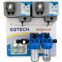 Régulateur automatique pH et chlore pour piscine – Pompe doseuse pH PREMIUM – Double chambre d'analyse – Sonde PH haute performance – Bypiscine