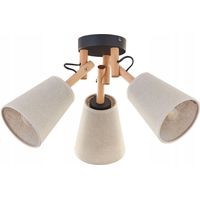 TK Lighting Vaio 574 lampada da soffitto nera legno chiaro grigio-beige