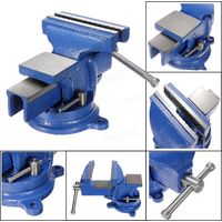 Morsa Da Banco Girevole 100 Mm Incudine Professionnel En Ghisa Et Acciaio