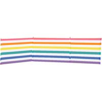 Windschutz 4 Stangen Stahl Polyester Streifen 360X80 cm Strand, Pool, Garten, Camping