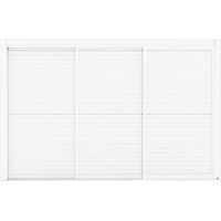 parete laterale a pannelli scorrevoli per pergole giardini di maggio "sliding blind" in alluminio bianco lato 4 m
