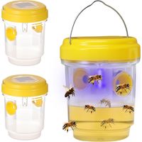 Piege Frelon Asiatique, 3PCS Piege Frelon Asiatique Solaire, Piège à Frelon Asiatique Exterieur, Piege A Guepes Et Frelons Exterieur À Suspendre, pour Exterieur Jardin Balcon
