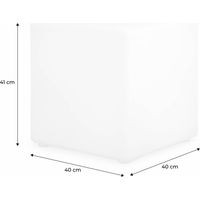Cube LED 40cm - Cube décoratif lumineux. 16 couleurs. 40cm. rechargeable. télécommande