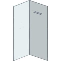 Panneaux de Fond en Verre Blanc 100x80cm ALTERNA pour Cabine de Douche Concerto 2 - 6683172