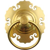 Door Knocker for Front Door Decor Modern Floral Brass Door Knocker,Small Pull Gate Handle for Home/Your Garden