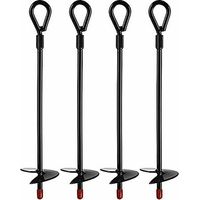OrchidGround Anchor, Heavy Duty Shelter for 38cm Earth Augers, Ground Anchor for Trampoline (4 pcs)