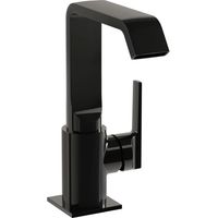Vitra Suit Single Lever Side Action Basin Mixer Tap - Glossy Black