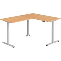 bümö Eckschreibtisch elektrisch höhenverstellbar L-Form Eckform: