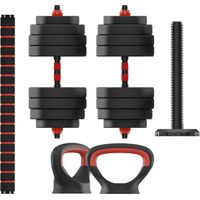 Kit di Kettlebell e Manubri KSIX Nero 20 kg 19 Pezzi