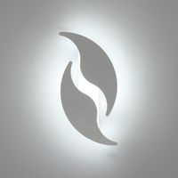COMELY Applique LED minimalista in acrilico, bianco, 32x14,5x4 cm, 18 W, bianco freddo 6500 K, per uso interno (corridoio, camera da letto, bagno), stile contemporaneo