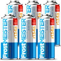 FrostMEISTER 3en1 400ml – 6 canettes GAZ R134a pour climatisation – Remplissage rapide et facile – Protège le système et colmate les fuites