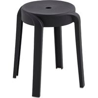 Home Deluxe Sgabello NIVO - Nero, set di 10 Impilabile