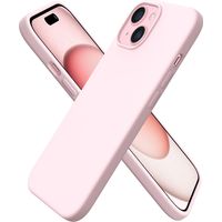 Coque pour iPhone 15, Case en Silicone Liquide Compatible avec iPhone 15 6,1 Pouces, Étui Fine Slim, Protection Complète Housse Souple, Cover Antichoc-Rose
