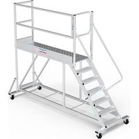 Piattaforma con ruote 15 gradini - Altezza massima di lavoro 5.00m - PTF215G-RSP