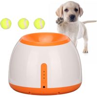 Automatic Dog Ball Launcher, 3 Standard Size Tennis Balls Pet Flexible Ball Launcher for Interactive Dog Toys