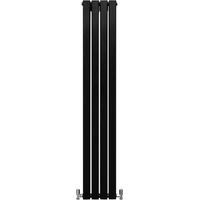 Radiatori Termosifoni in Acciaio Calorifero a Doppio Strato a Pannelli Piatti Riscaldamento Centralizzato Colonna Termosifone Orizzontale Radiatore a Parete - Nero Opaco - 160 x 28 cm