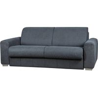 divano letto bellahome "leo" 2 posti tessuto grigio antracite, 206x102x90 cm
